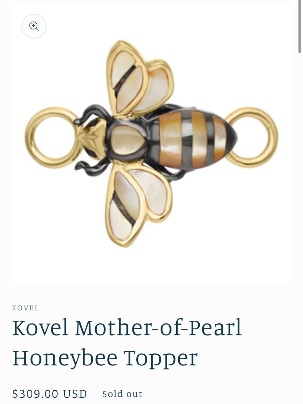 Gold-Tone Bee Charm Bangle Bracelet - Women Jewelry